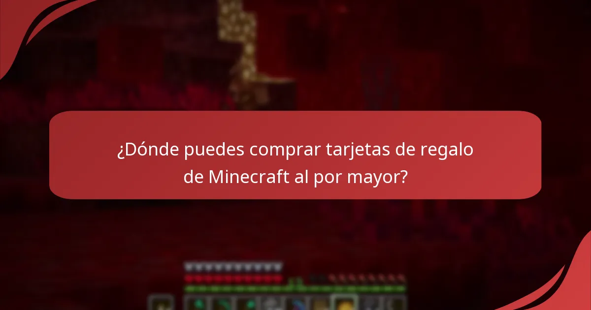 ¿Dónde puedes comprar tarjetas de regalo de Minecraft al por mayor?